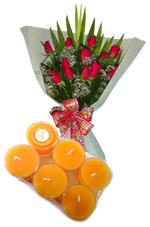 More Gifts - Seduction: Candles+ Flowers + Wine