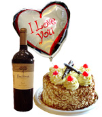 More Gifts - Cake + Wine + Balloon