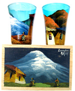 Vasos tequileros y Caja de Madera Balsa con el Logo de su Empresa