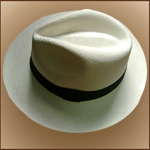 Sombrero de Panam Montecristi - Fedora (Tuis) para Hombre (Grado 7-8)
