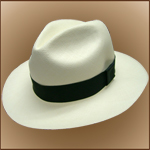 Sombrero de Panam Montecristi - Fedora (Tuis) para Hombre (Grado 19-20)