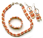 Jewelry - Set of eye of tiger with pearls
