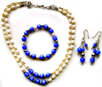 Jewelry - Set of eye of tiger with pearls
