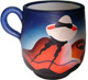 Ceramic cup ''Chismosas'' - Blue