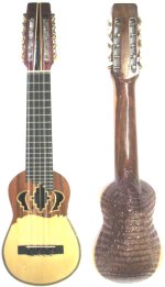 Concert Charango - Jarca wood - "Quirquincho" Carving