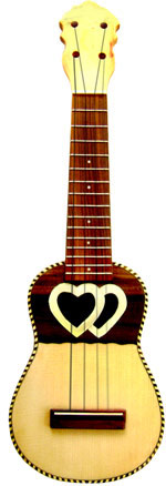 ''Garcia'' Ukull Professionnel - Rosace en Coeurs