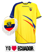 Camiseta, Mini Banderin y Stickers Ecuador