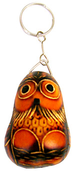 Pumpkin Owl Keyring