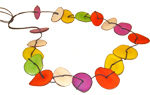 Tagua Necklace - Arcoiris 1