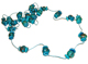 Collier Tagua et de Pambil - Oiseau Bleu