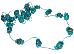 Tagua and Pambil Necklace - Blue Bird