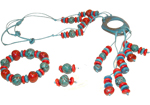 Conjunto de Tagua y Pambil - Corbatn con Medalln