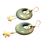 Boucles d'oreilles en Tagua - Candonga Ciel