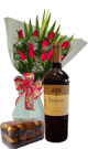 Combo Elegancia: Chocolates + Vino + Flores