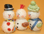 Artisan made Abaca Snow men - 6 units (Large)