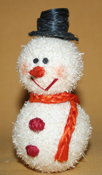 Artisan made Abaca snow men - 6 units (Small)