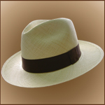 Chapeau Panama Cuenca  Fedora (Tuis) pour Homme (Qualite 3-4)