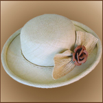 Natural Decorated Bully Panama Hat for women