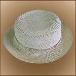 Sombrero de Panam Croshet con cinta de paja para mujer
