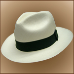 Sombrero de Panam Montecristi - Fedora (Tuis) para Hombre (Grado 15-16)