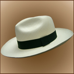 Sombrero de Panam Montecristi - Fedora (Tuis) para Hombre (Grado 9-10)
