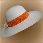 White Brisa Panama Hat for women