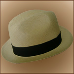 Chapeau Panama Cuenca Naturelle  Borsalino pour Homme (Qualite 3-4)