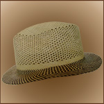 Sombrero de Panam� Cuenca - Ausin Calado bicolor para hombre (Grado 3-4)