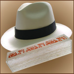 Cappello Panama Cuenca (9-10) + Scattola in legno soffice dipinta a mano 4
