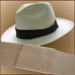 Cappello Panama Cuenca (7-8) + Cinta Standard - Marrone Chiaro