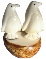 Tagua - Pareja de Pinguinos