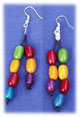 Tagua earring  Double grain