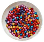 Pieces of Tagua  Color Pearl of 9mm