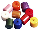 Pieces of Tagua  Color Cylinders of 14mm