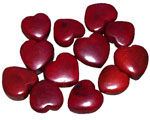 Breloque en Tagua - Coeur peint