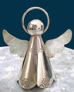 Couple d'anges baigns en argent- taille grande