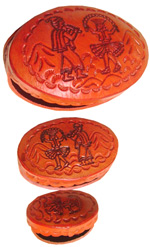 Leather Jewelry Box - Oval shaped