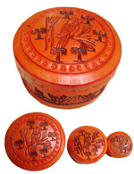 Leather Jewelry Box - Circular