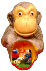 Ceramic Nativity with monkey design