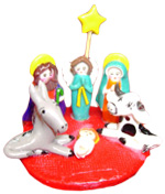 Nativity of small marzipan